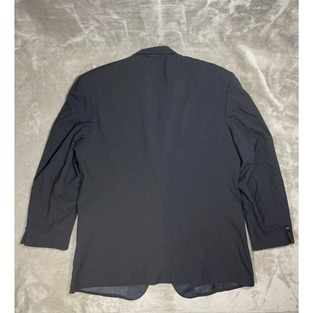 Monsieur Givenchy Suit Set Men Size 46R Black Toxedo Blazer Coat and Pants Wool